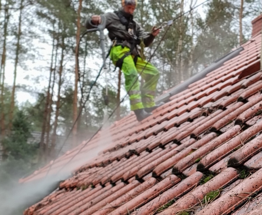 Exterior property maintenance work on a residential property in Toronto
